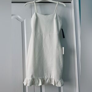 Lulus xs white ruffle dress